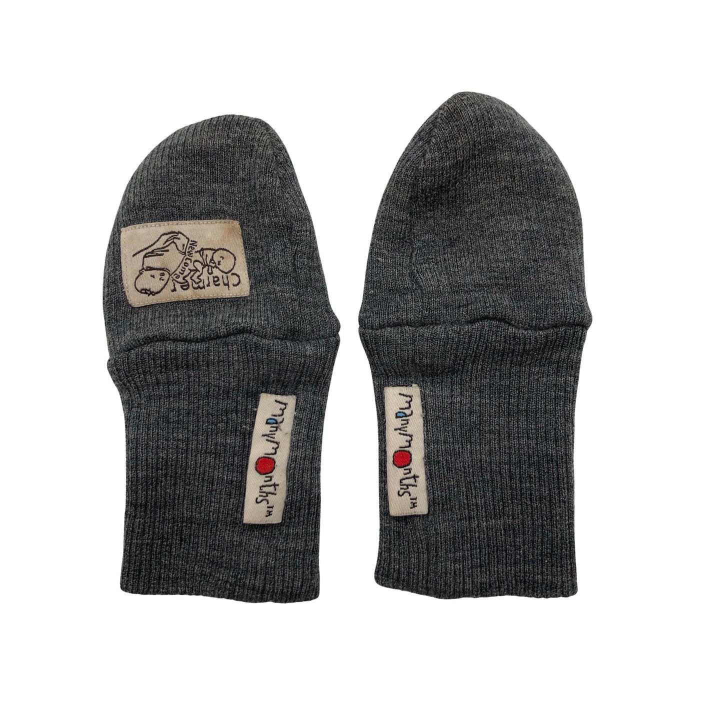 Unisex ManyMonths - Mittens, size 0 - 1 vuotta - Gray (1)