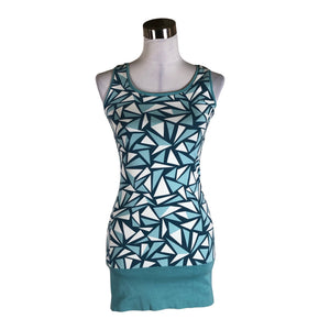 Unisex Handmade - Tricot tank top, size 36 - Turquoise (1)