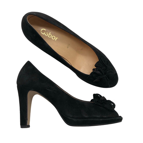 Unisex Gabor - Open toe high heel shoes, size 37 - Black ()