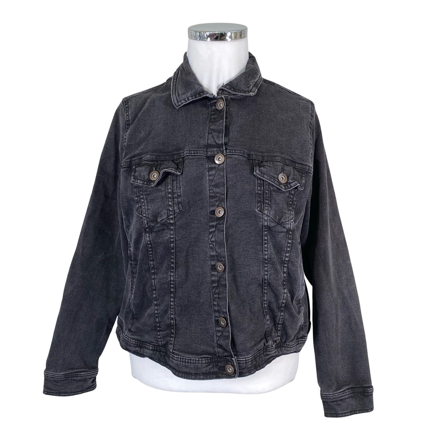 Unisex Zizzi - Denim jacket, size 46 - Gray (1)