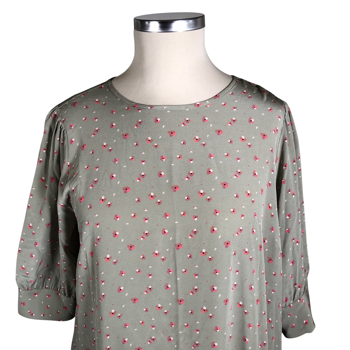 Unisex R-collection - Schiffon dress, size 42 - Green (3)