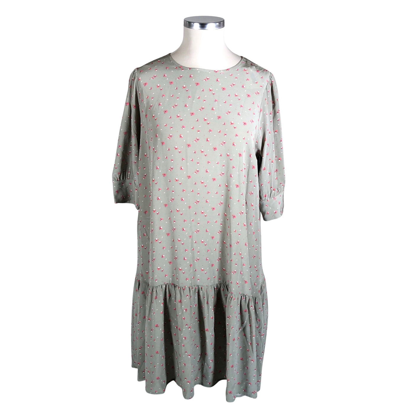 Unisex R-collection - Schiffon dress, size 42 - Green (1)