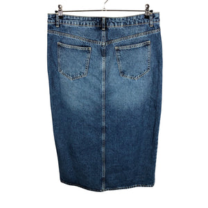 Unisex Lindex - Denim skirt, size 44 - Blue (2)
