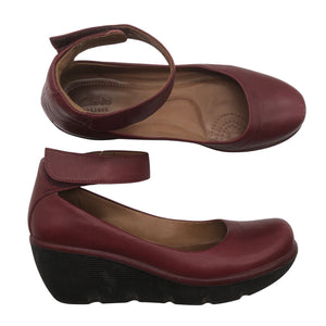 Unisex Clarks - Wedge heel shoes, size 40 - Wine red (1)