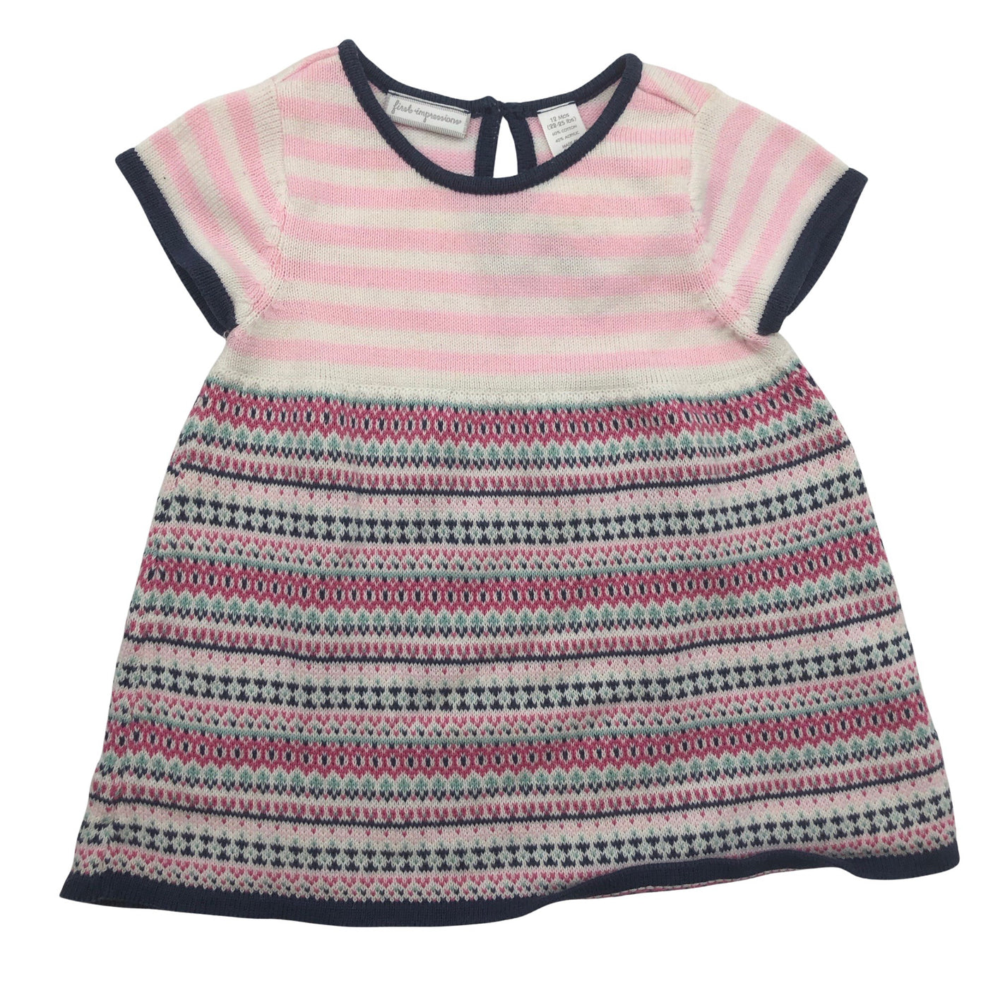 Unisex First Impressions - Knit tunic, size 74 - 80 - Light pink (1)