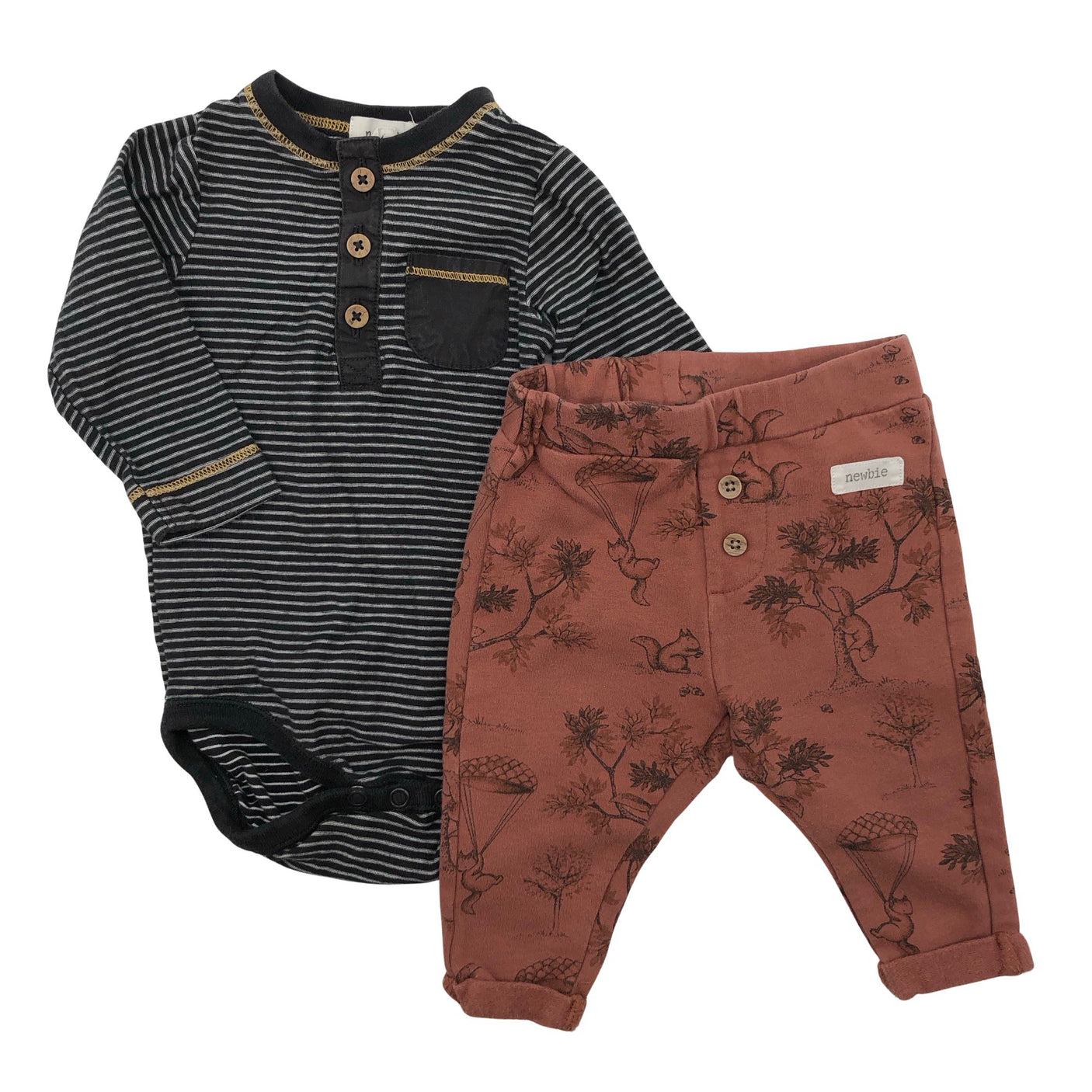 Unisex Newbie - Body, size 50 - 56 - Brown (1)