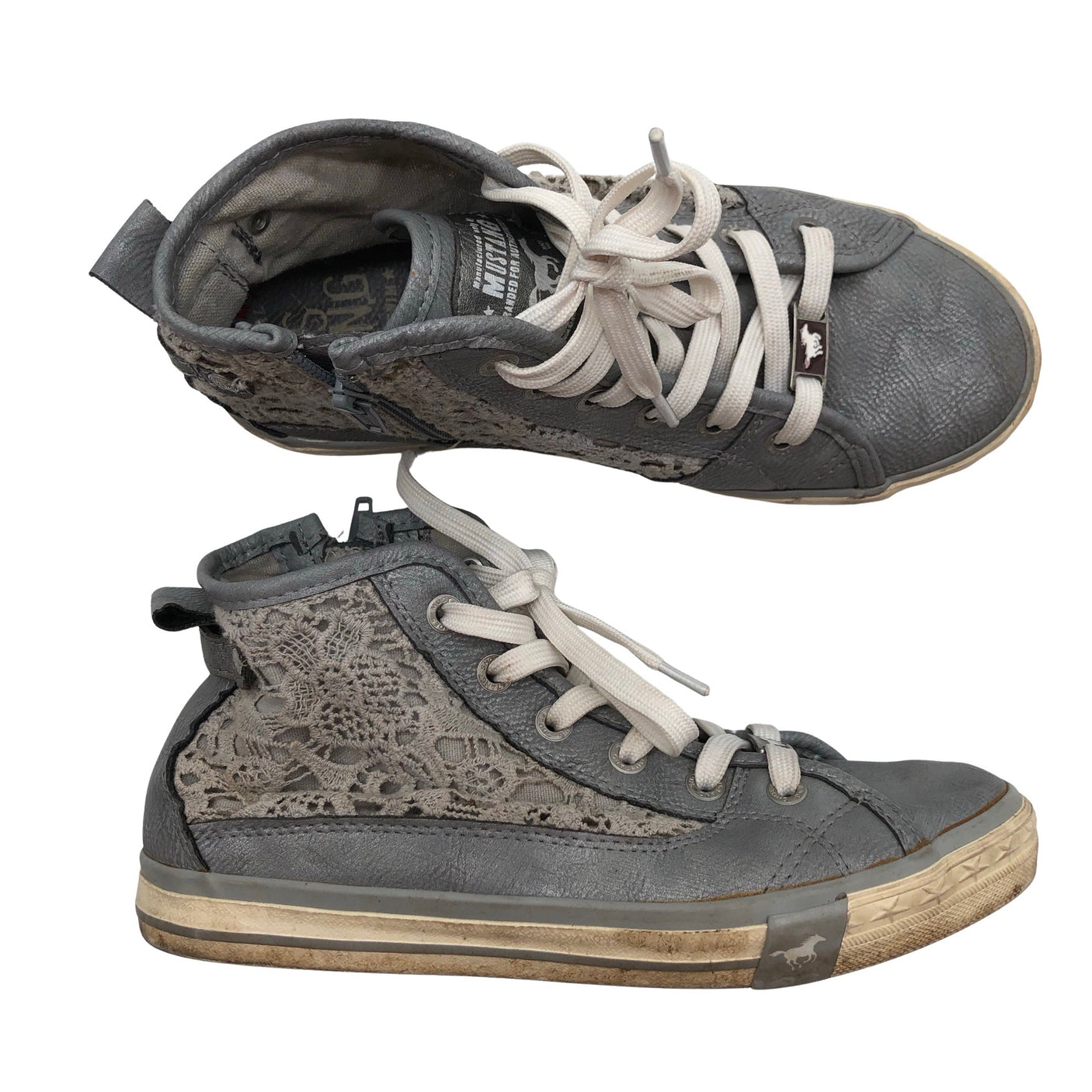 Unisex Mustang - Casual sneakers, size 36 - Gray (1)