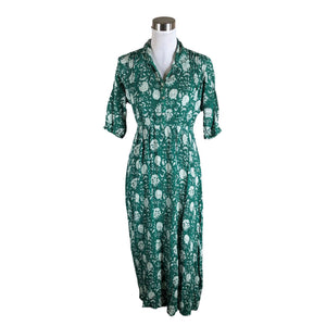 Unisex Natura - Schiffon dress, size 38 - Green (1)