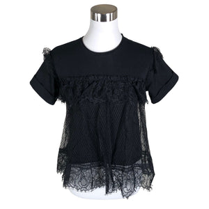 Unisex Twinset - Short-sleeved blouse, size 40 - Black (1)