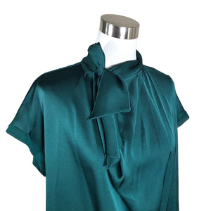 Unisex by Malene Birger - Short-sleeved blouse, size 34 - Green (3)