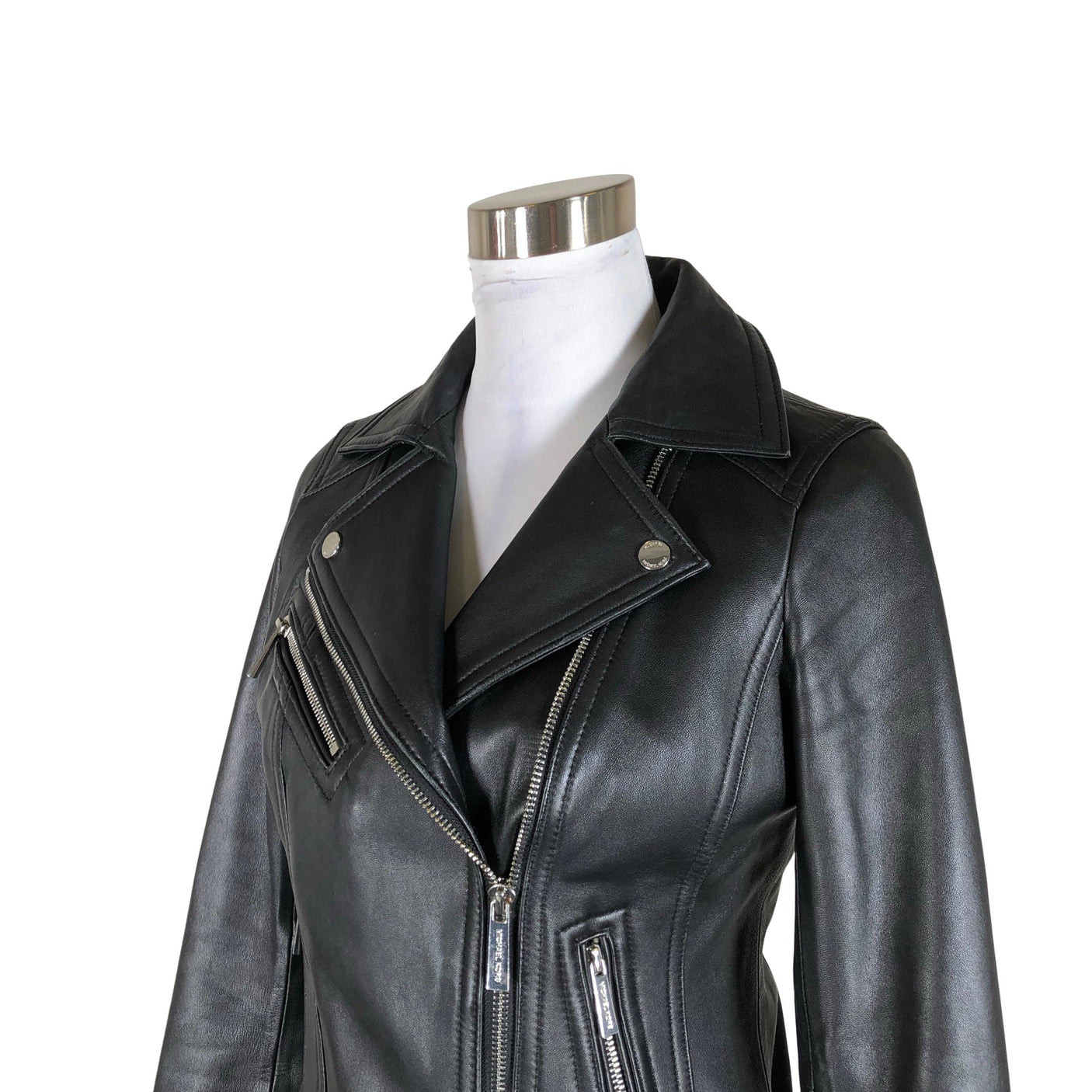 Unisex Michael Kors - Leather jacket, size 34 - Black (3)