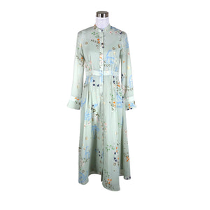 Unisex Nümph - Schiffon dress, size 34 - Green (1)