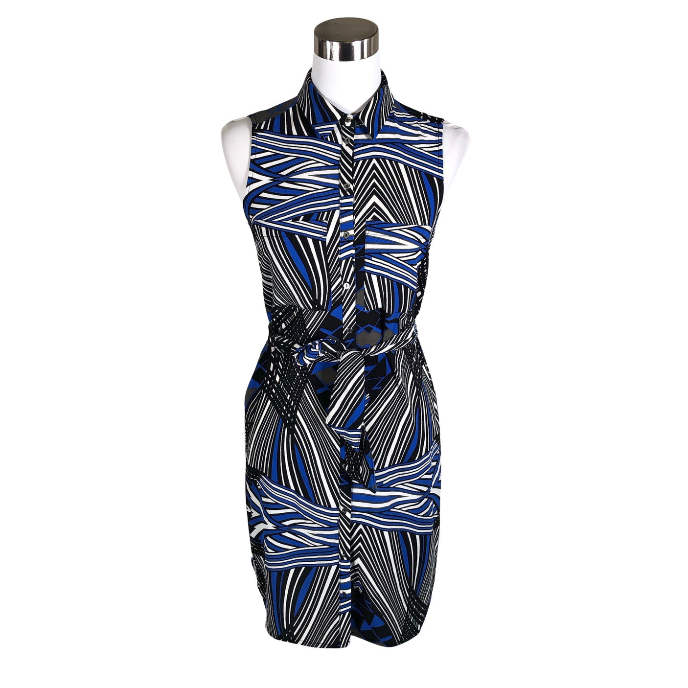Unisex River Island - Schiffon dress, size 34 - Blue (1)
