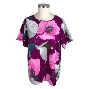 Unisex Zizzi - Short-sleeved blouse, size 42 - Violet (1)