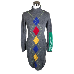 Unisex Benetton - Knit dress, size 38 - Gray (1)