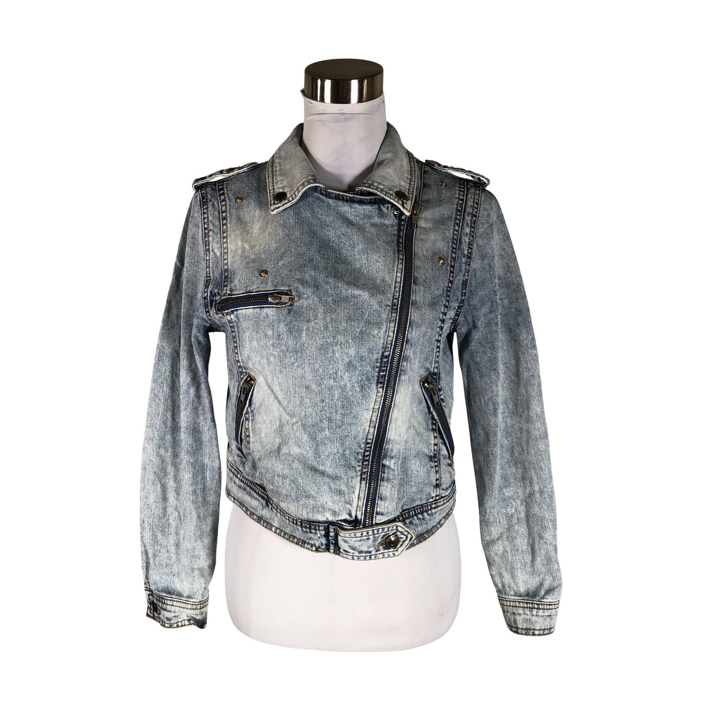 Unisex Lindex - Denim jacket, size 38 - Light blue (1)