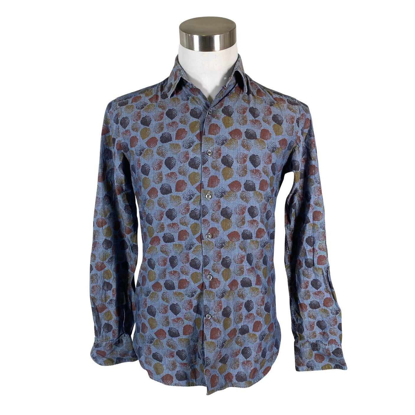 Unisex Ghirardelli - Collared shirt, size M - Blue (1)
