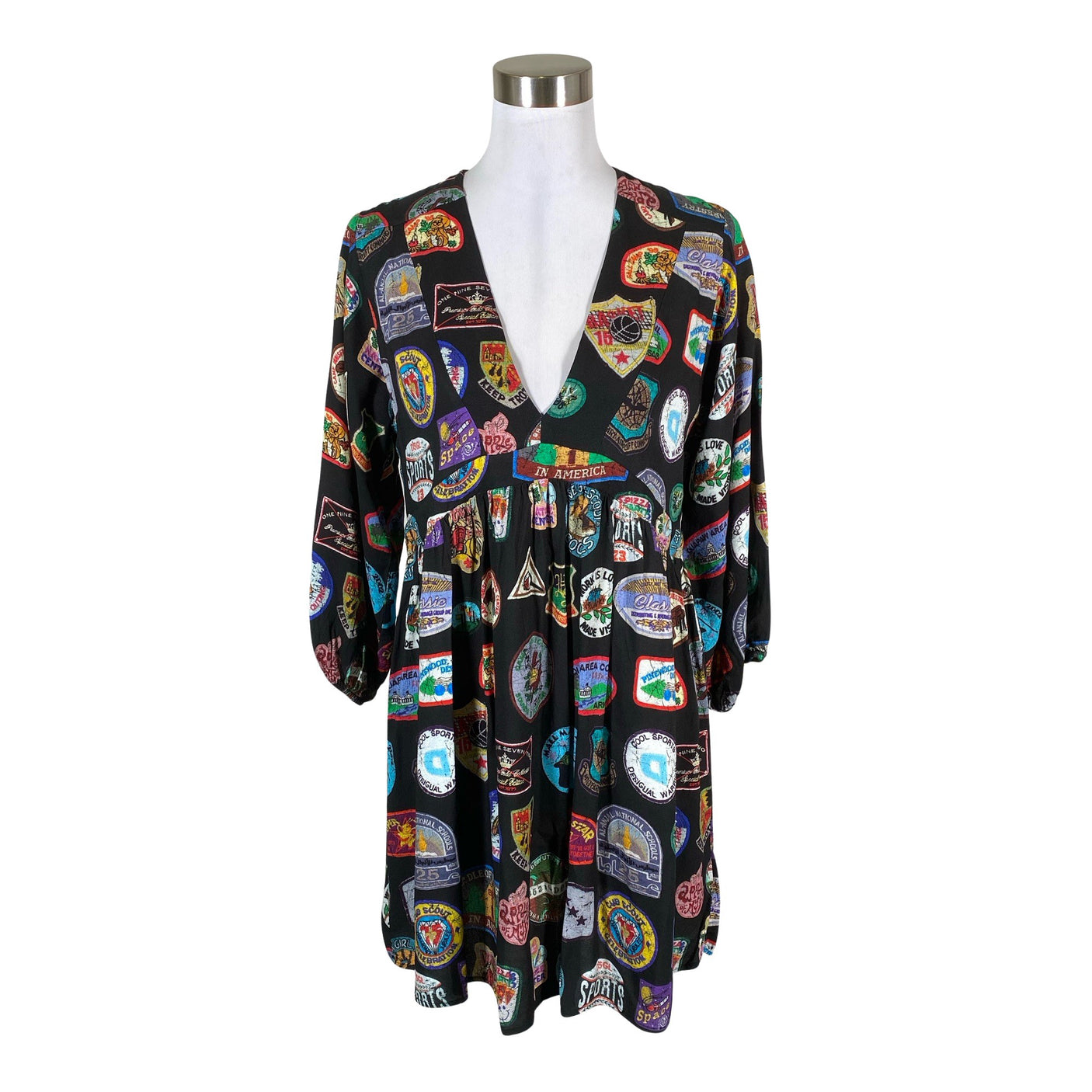 Unisex Desigual - Schiffon dress, size 38 - Black (1)