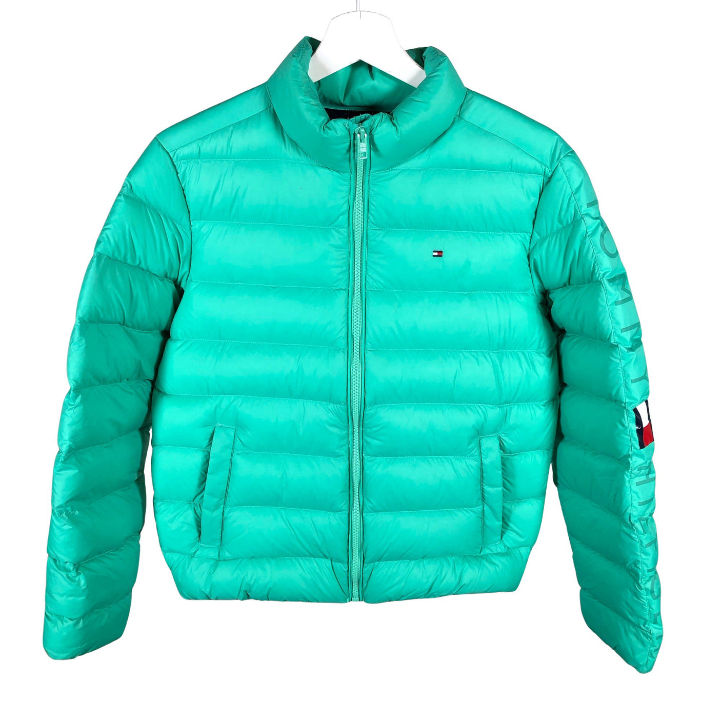 Unisex Tommy Hilfiger - Lightly padded jacket, size 158 - 164 - Green (1)