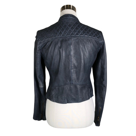 Unisex Esprit - Leather jacket, size 36 - Blue (2)