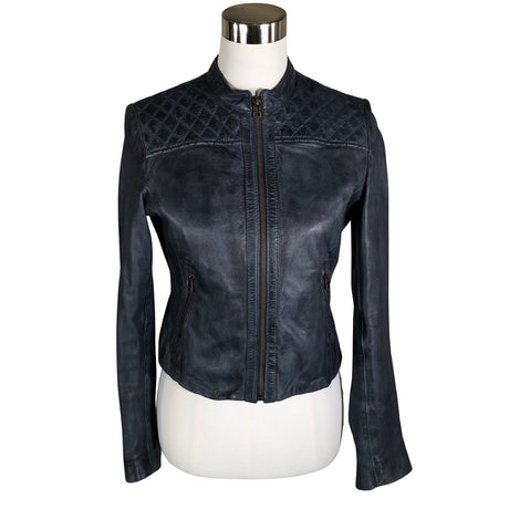 Unisex Esprit - Leather jacket, size 36 - Blue ()