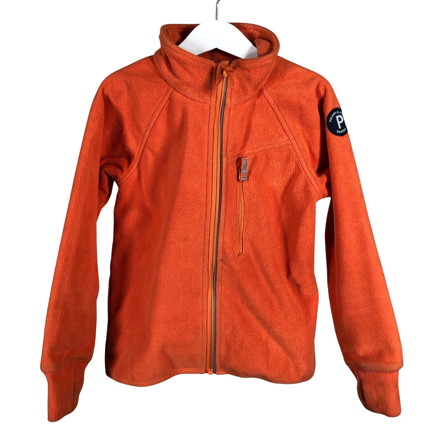 Unisex Polarn O. Pyret - Fleece jacket, size 110 - 116 - Orange (1)