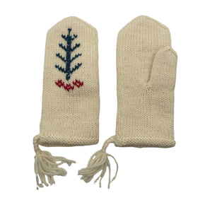Unisex Handmade - Mittens, size No size - Natural white (1)