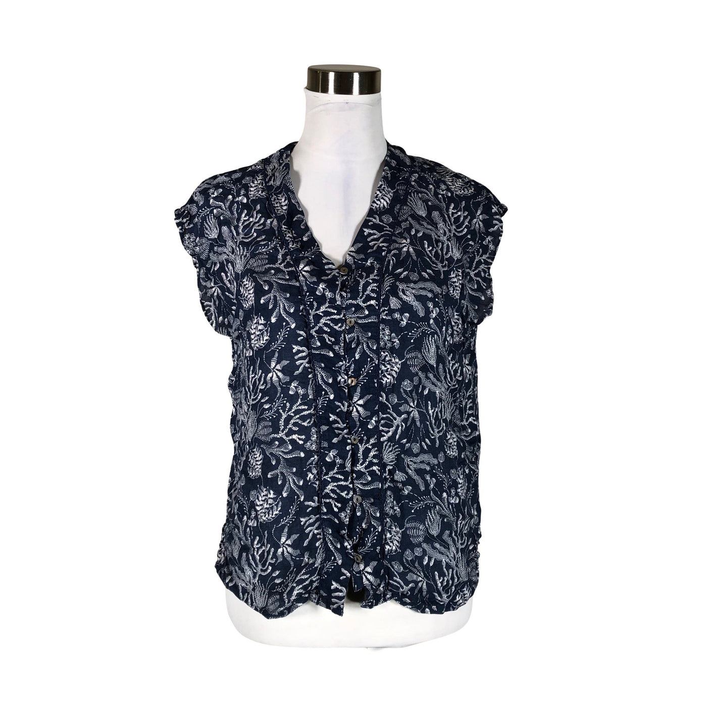 Unisex Esprit - Short-sleeved blouse, size 38 - Blue (1)