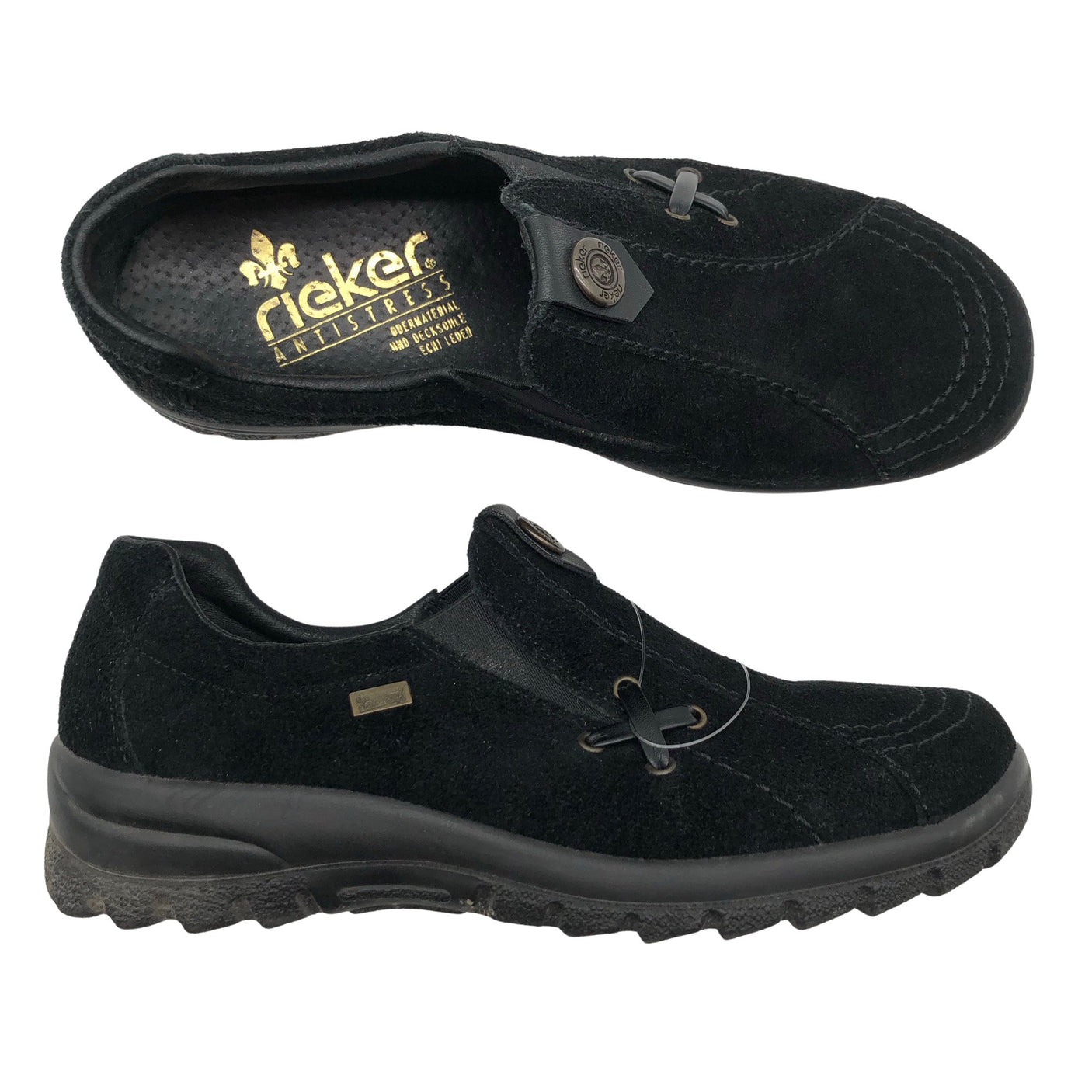 Unisex Rieker - Loafers, size 38 - Black (1)