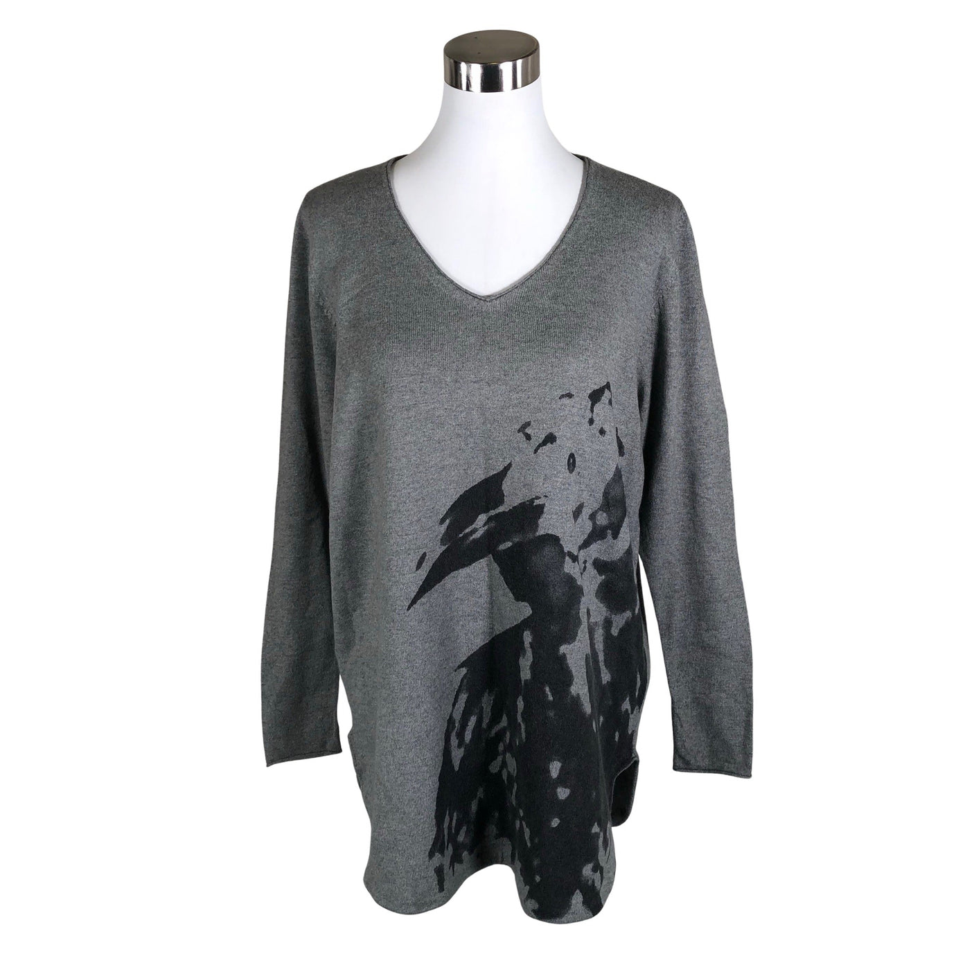 Unisex Part two - Knit tunic, size 40 - Gray (1)