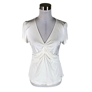 Unisex Escada - Short-sleeved blouse, size 40 - Natural white (1)