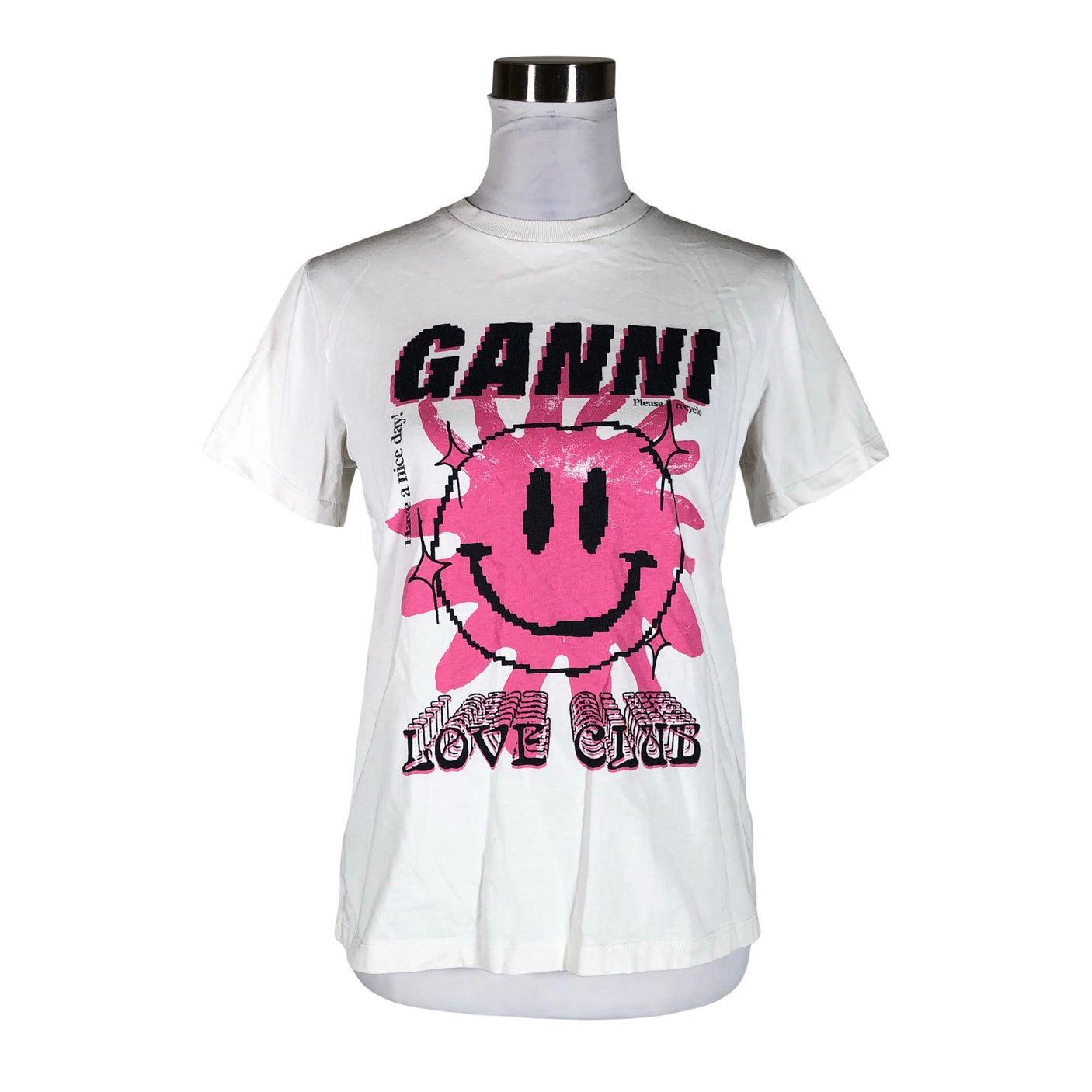 Unisex Ganni - T-shirt, size 32 - White (1)
