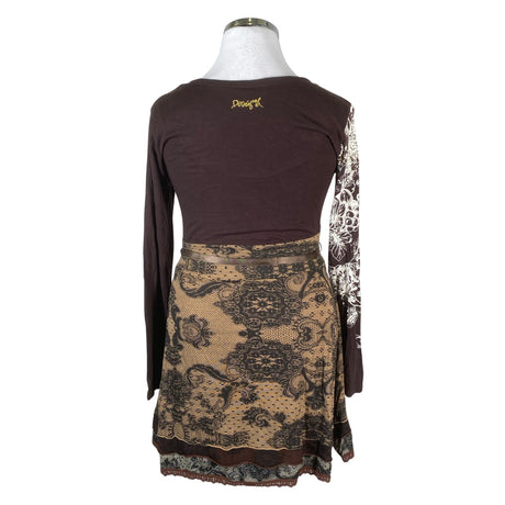 Unisex Desigual - Tricot dress, size 44 - Brown (2)