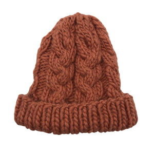Unisex Handmade - Winter beanie, size 52 - 54 cm - Orange (1)