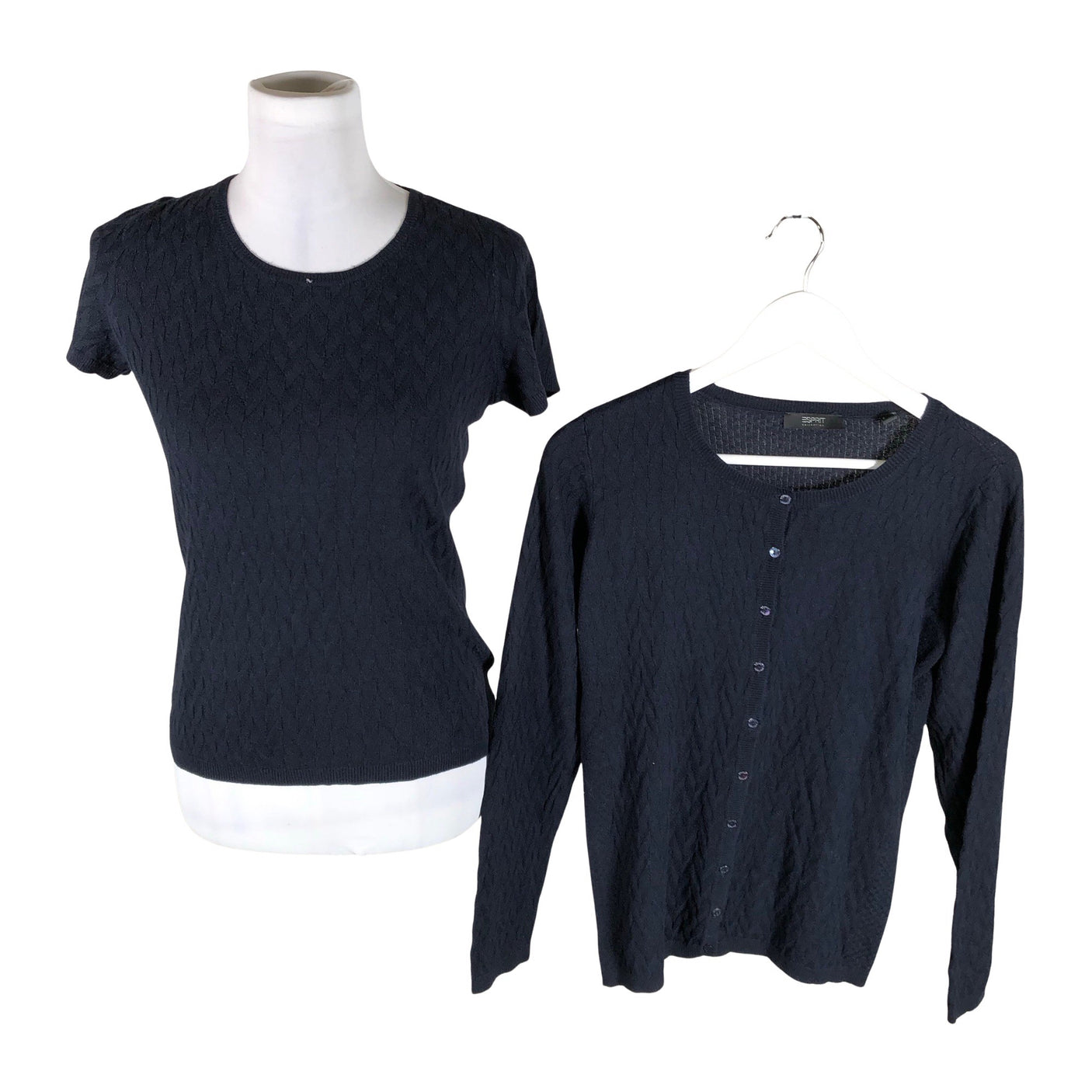 Unisex Esprit - Cardigan, size 38 - Blue (1)