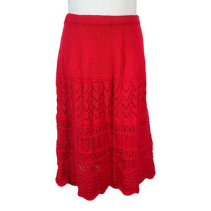 Unisex Handmade - Knit skirt, size 44 - Red (1)