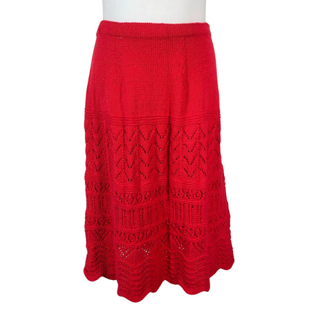 Unisex Handmade - Knit skirt, size 44 - Red ()