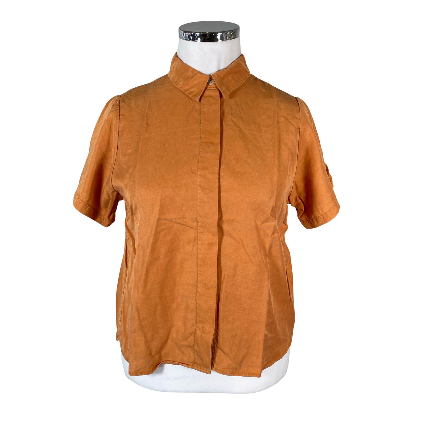Unisex Samsoe&Samsoe - Short-sleeved blouse, size 42 - Orange (1)