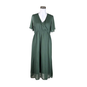 Unisex Mama Licious - Schiffon dress, size 40 - Green (1)