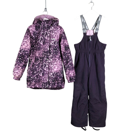 Unisex Lenne - Winter jacket and pants set, size 122 - 128 - Violet ()