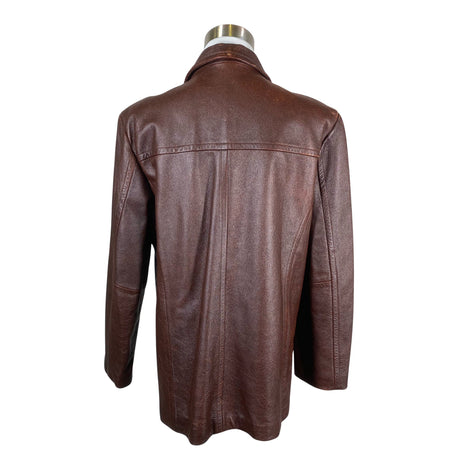 Unisex Handmade - Leather jacket, size M - Brown (2)