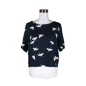 Unisex Aarrelabel - Short-sleeved blouse, size 38 - Blue (1)