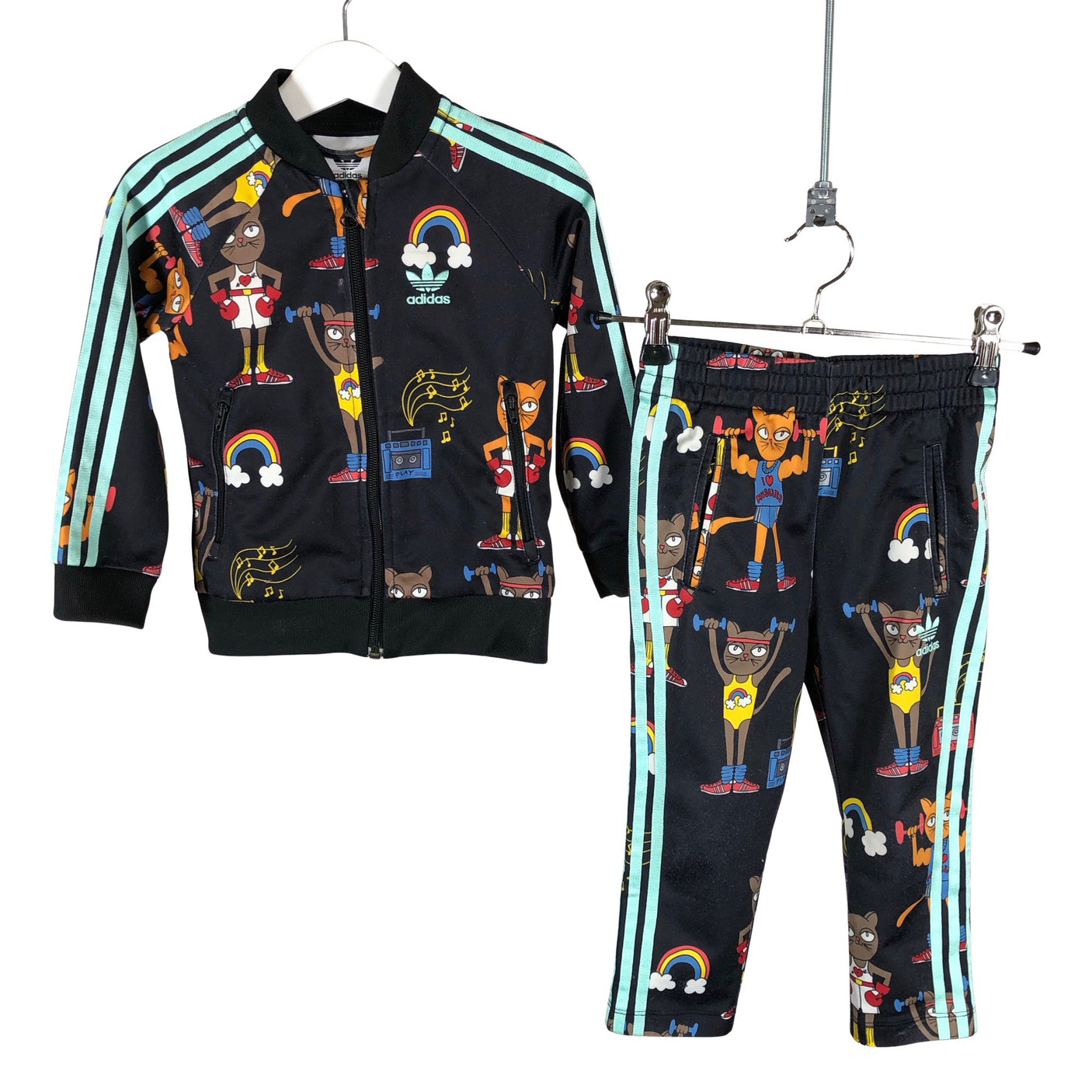 Unisex Adidas - Sports suit, size 86 - 92 - Black (1)