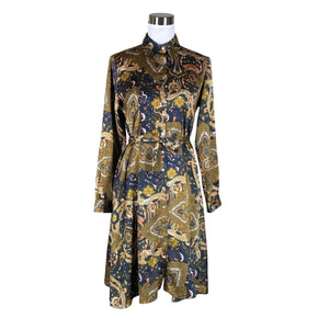 Unisex Sand - Schiffon dress, size 36 - Green (1)