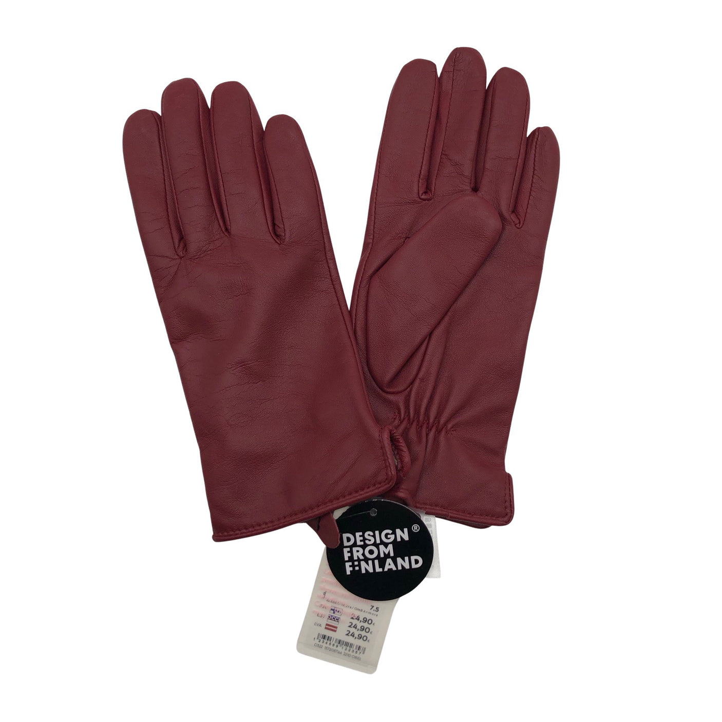 Unisex A+more - Leather gloves, size No size - Red (1)