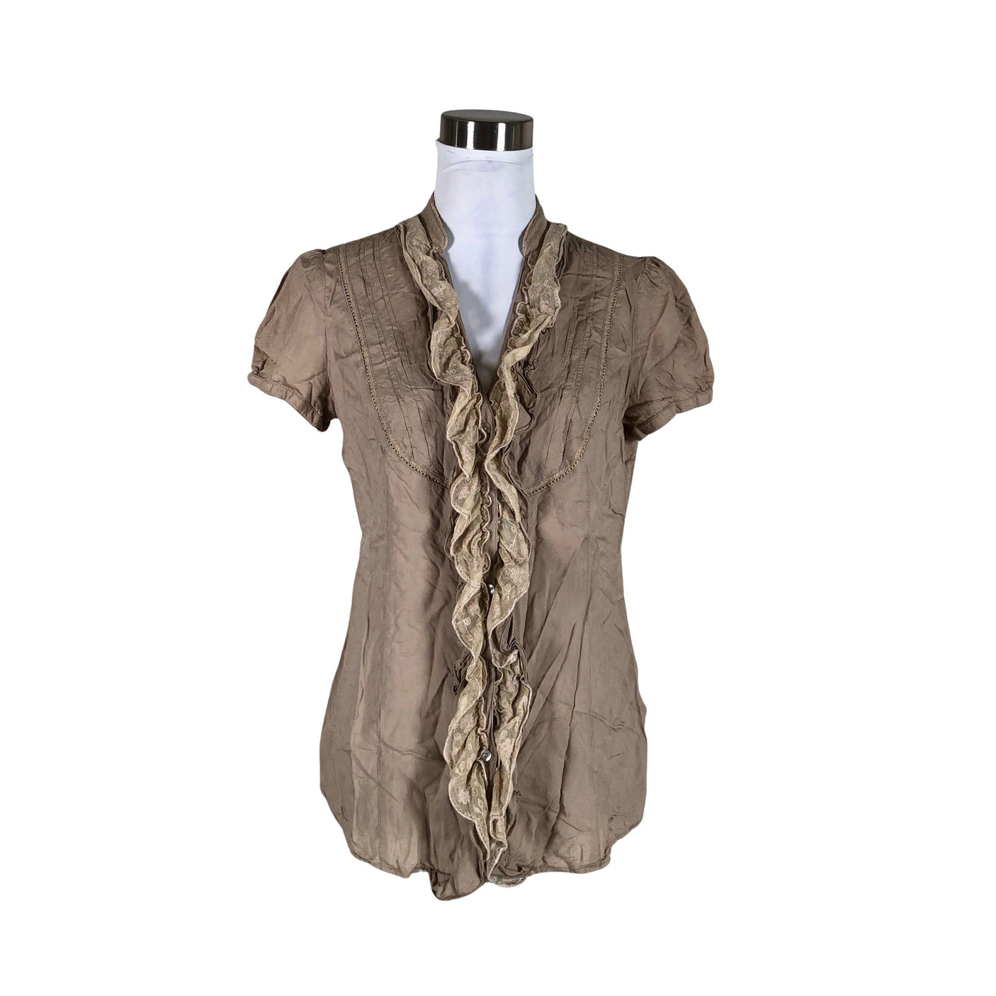 Unisex Esprit - Short-sleeved blouse, size 38 - Beige (1)