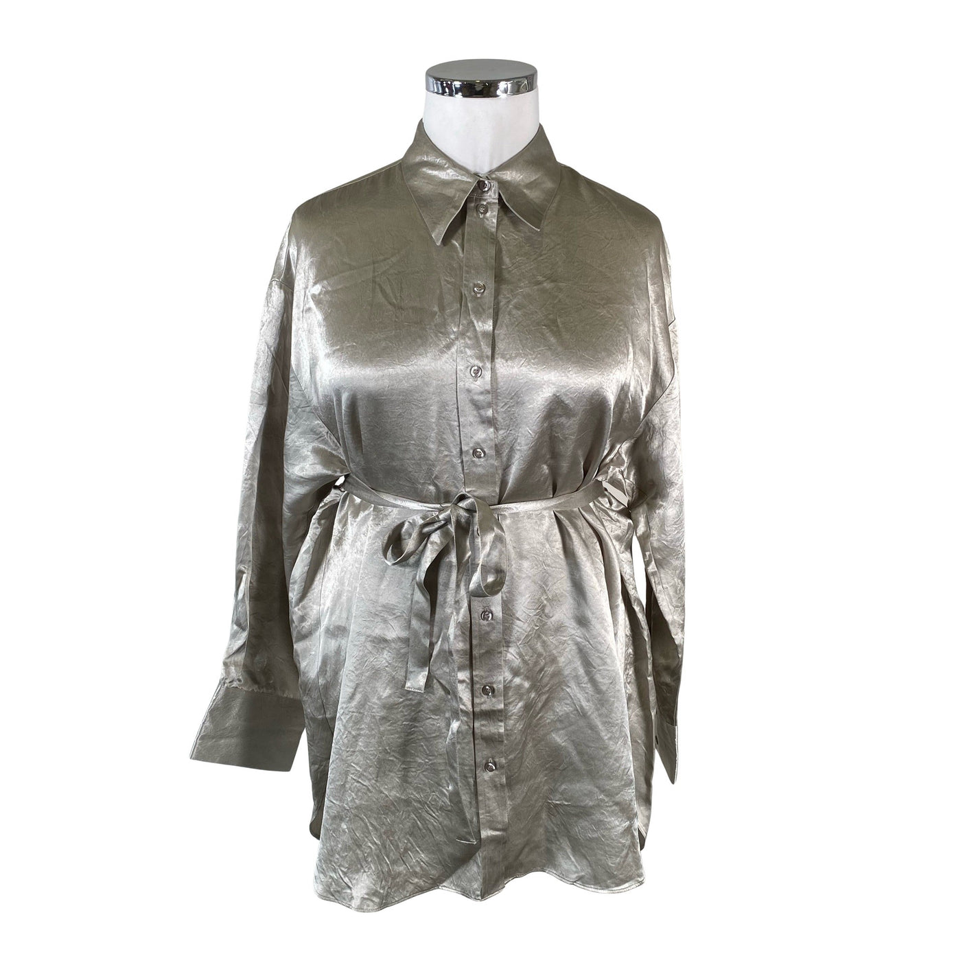 Unisex Selected - Schiffon tunic, size 42 - Gray (1)
