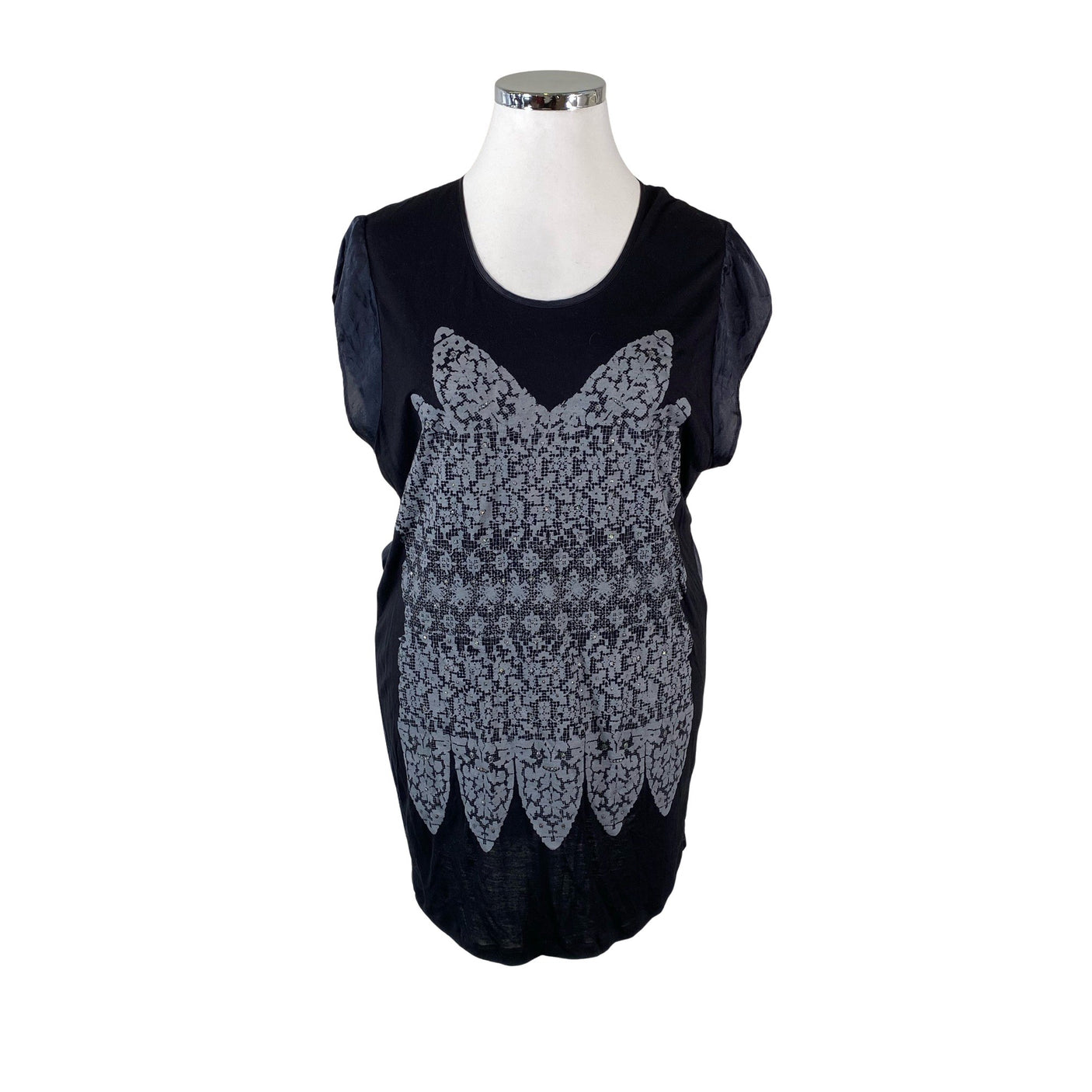 Unisex Munthe plus Simonsen - Schiffon tunic, size 42 - Black (1)