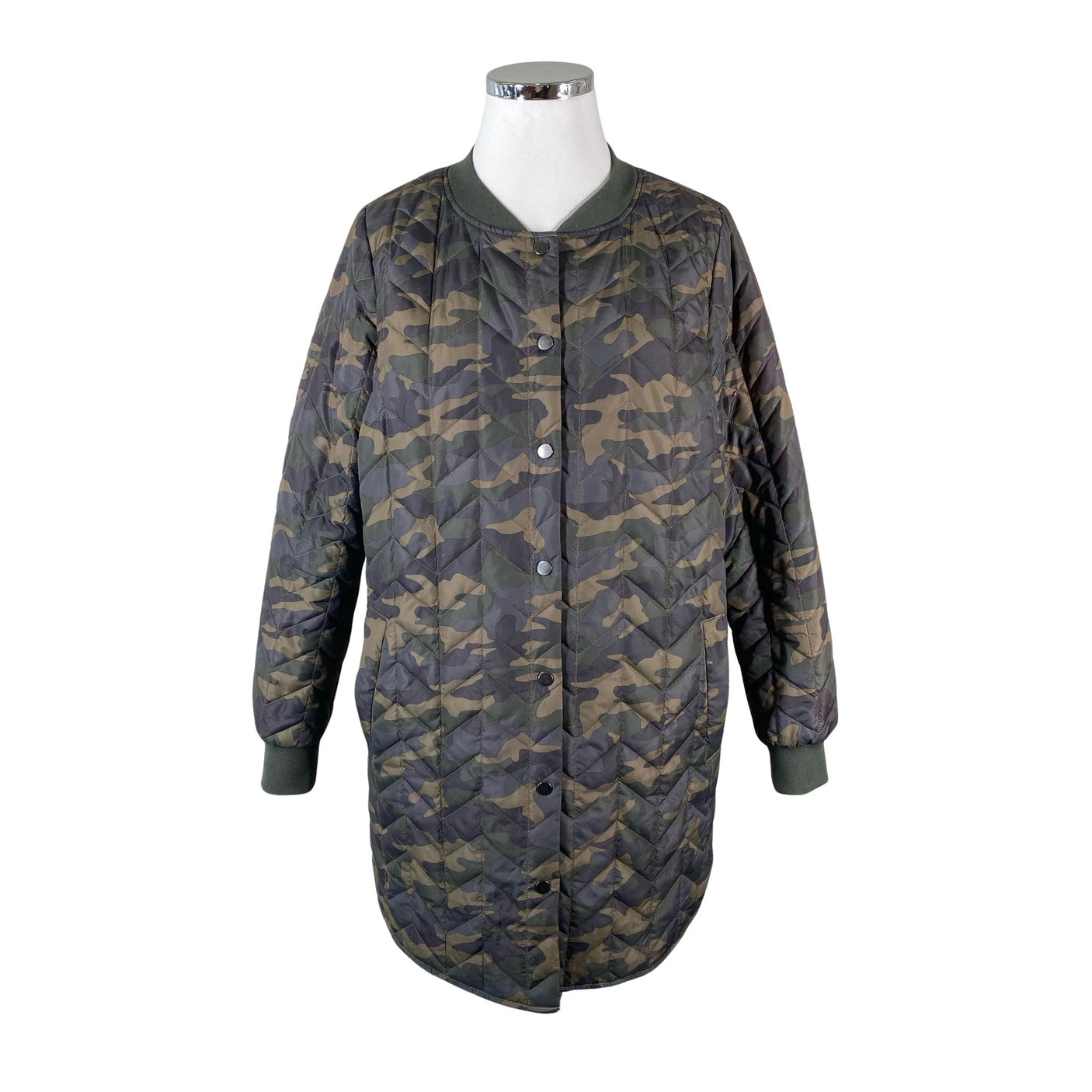 Unisex Zizzi - Quilted jacket, size 44 - Green (1)