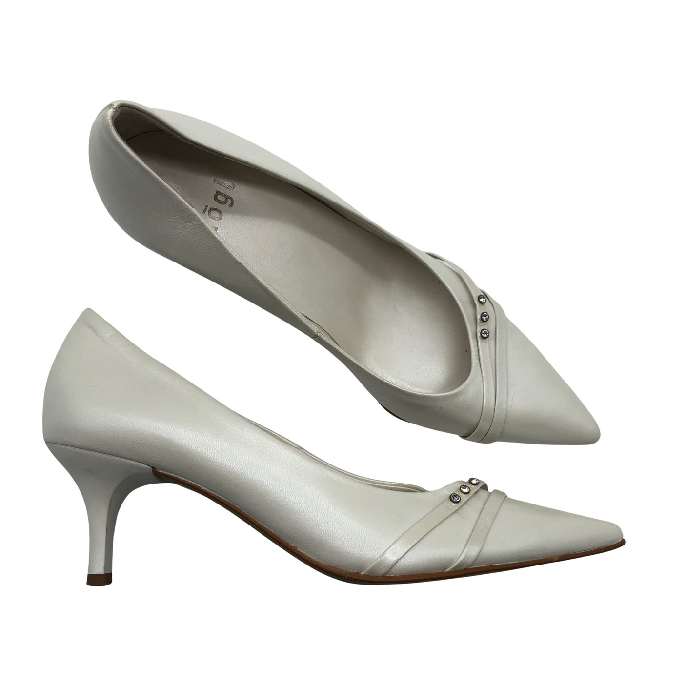 Unisex Högl - Evening high heels, size 38 - Natural white (1)
